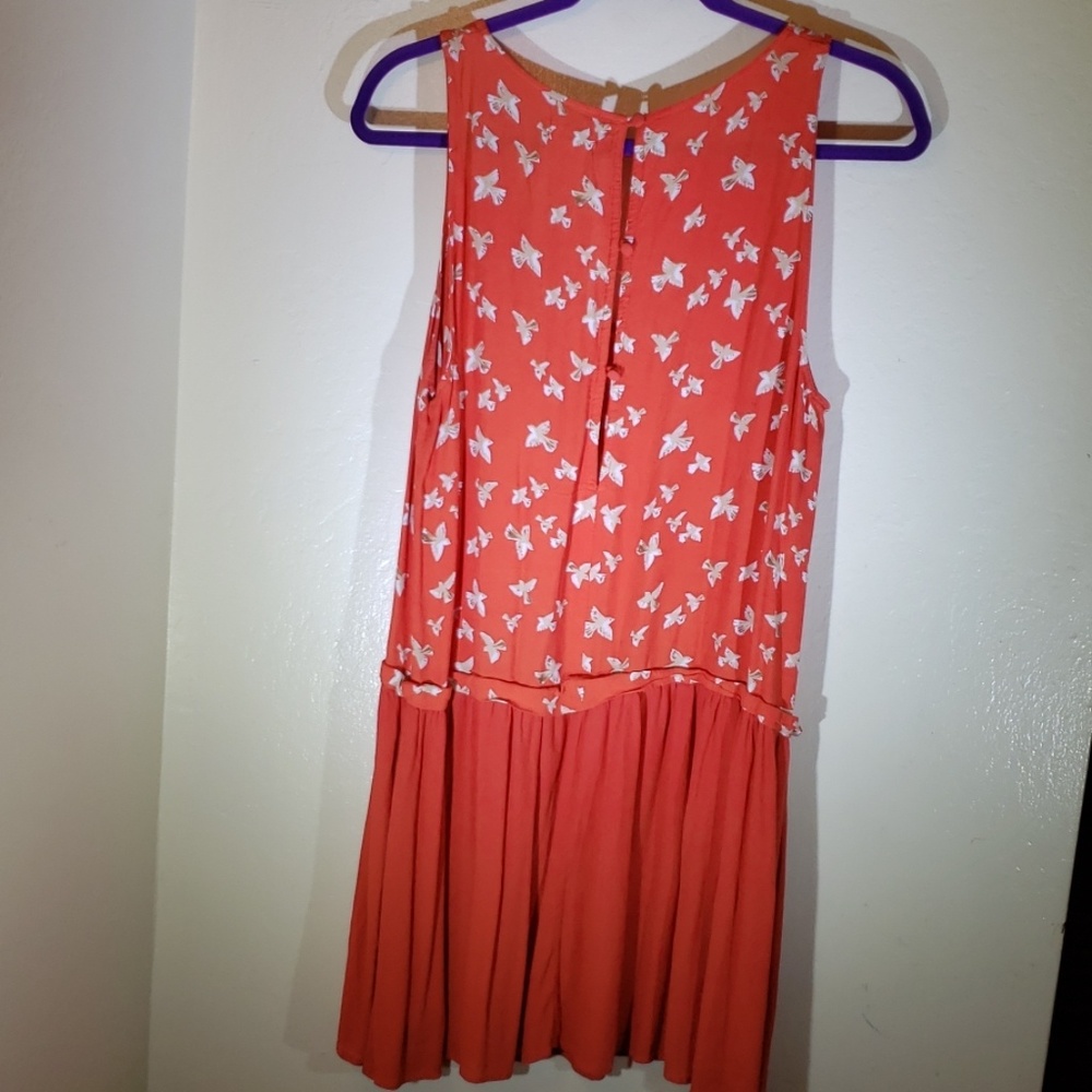 Urban Outfitters Orange Dress Dropwaist Dress - Picture 5 of 8